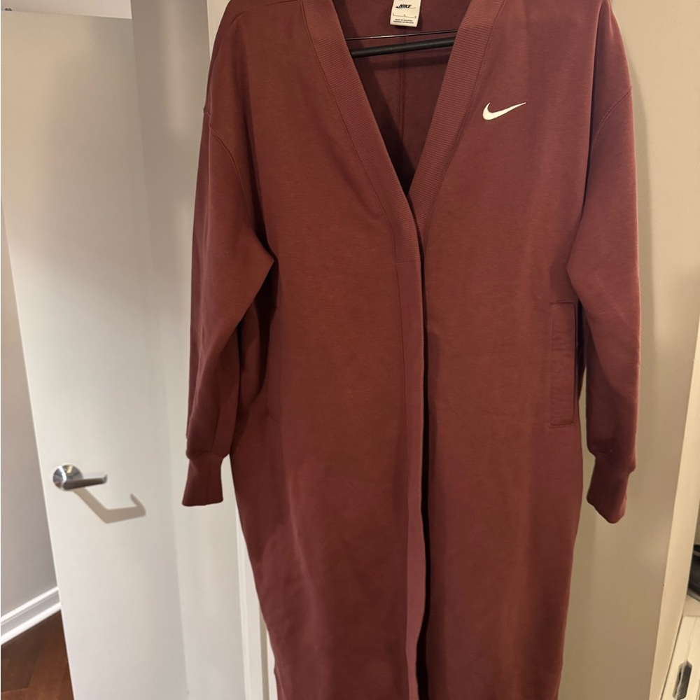 Nike Maroon Long Cardigan